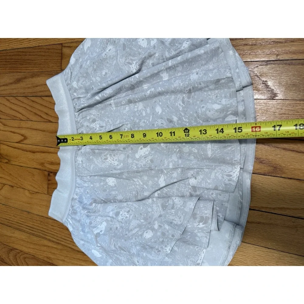 Lululemon Court Rival High-Rise Skirt *Long Terrazzo Marble Silver Ice Multi 6